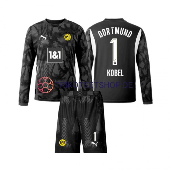 Borussia Dortmund Torwart Gregor Kobel 1 2024-2025 Kinder Trikotset Viertes Langarm