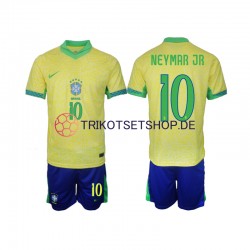 Brasilien Neymar JR 10 2024 Kinder Trikotset Heim Kurzarm