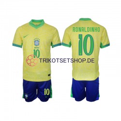 Brasilien Ronaldinho 10 2024 Kinder Trikotset Heim Kurzarm