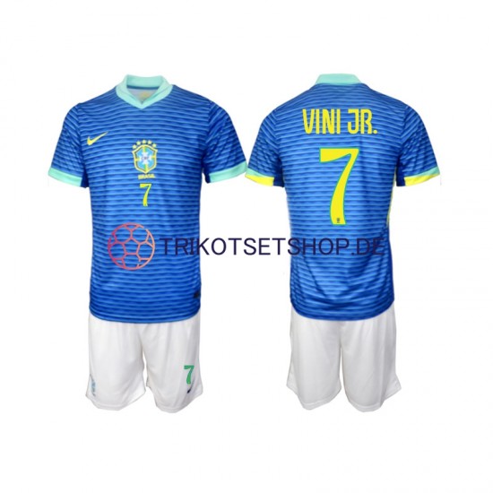 Brasilien VINI JR 7 2024 Kinder Trikotset Auswärts Kurzarm