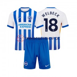 Brighton Hove Albion WELBECK 18 2024-2025 Kinder Trikotset Heim Kurzarm