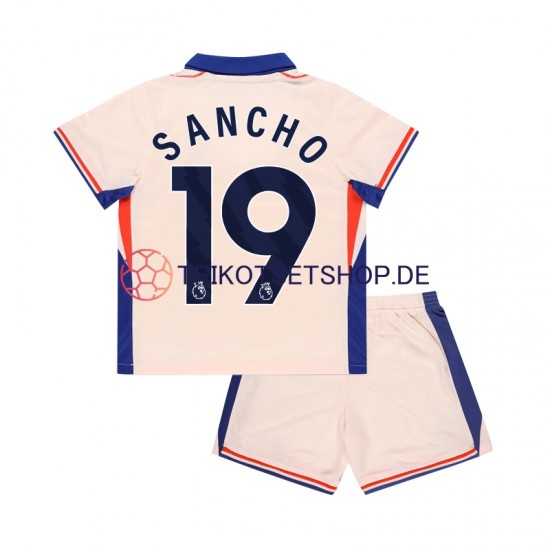 Chelsea Jadon Sancho 19 2024-2025 Kinder Trikotset Auswärts Kurzarm