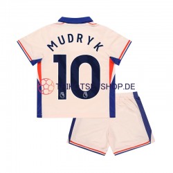 Chelsea Mychajlo Mudryk 10 2024-2025 Kinder Trikotset Auswärts Kurzarm
