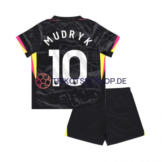 Chelsea Mychajlo Mudryk 10 2024-2025 Kinder Trikotset Ausweich Kurzarm