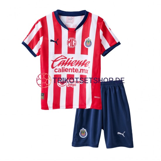 Deportivo Guadalajara 2024-2025 Kinder Trikotset Heim Kurzarm