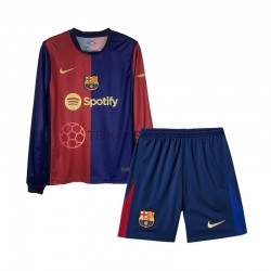 FC Barcelona 2024-2025 Kinder Trikotset Heim Langarm