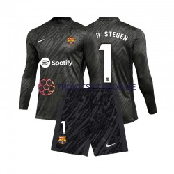 FC Barcelona Torwart Ter Stegen 1 2024-2025 Kinder Trikotset Ausweich Langarm