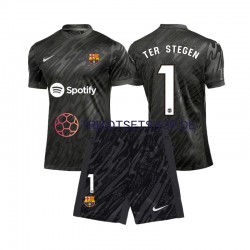 FC Barcelona Torwart Ter Stegen 1 2024-2025 Kinder Trikotset Ausweich Kurzarm