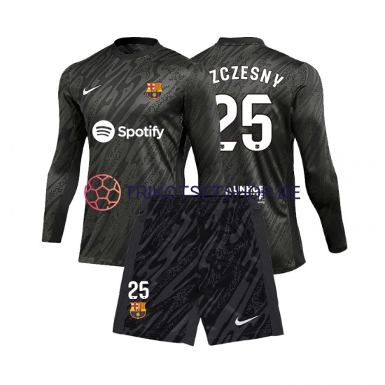 FC Barcelona Torwart Wojciech Szczesny 25 2024-2025 Kinder Trikotset Auswärts Langarm
