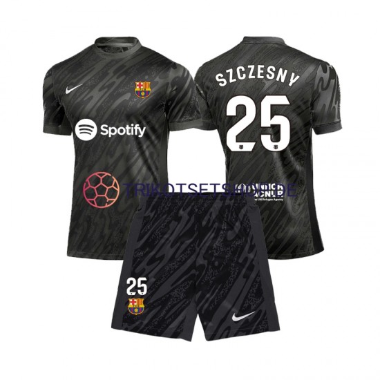 FC Barcelona Torwart Wojciech Szczesny 25 2024-2025 Kinder Trikotset Auswärts Kurzarm