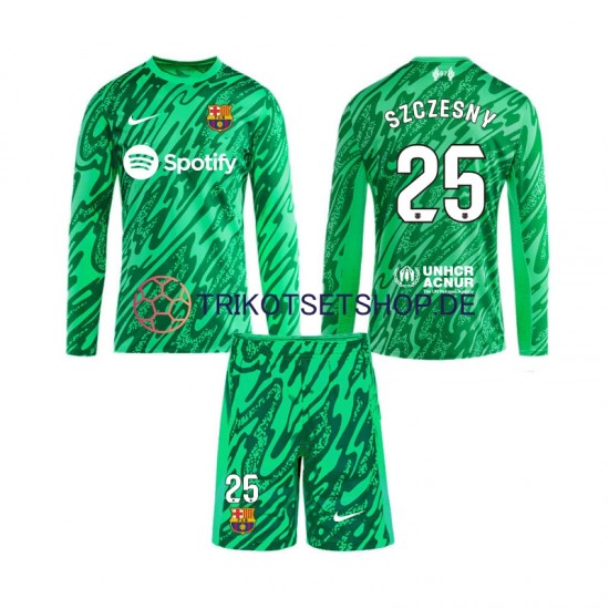 FC Barcelona Torwart Wojciech Szczesny 25 2024-2025 Kinder Trikotset Heim Langarm