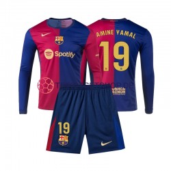 FC Barcelona Lamine Yamal 19 2024-2025 Kinder Trikotset Heim Langarm