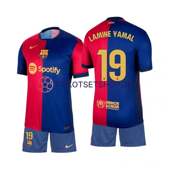 FC Barcelona Lamine Yamal 19 2024-2025 Kinder Trikotset Heim Kurzarm