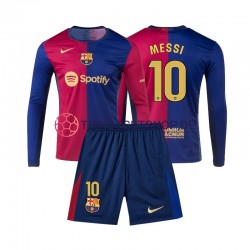 FC Barcelona Lionel Messi 10 2024-2025 Kinder Trikotset Heim Langarm