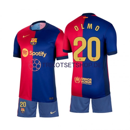 FC Barcelona Olmo 20 2024-2025 Kinder Trikotset Heim Kurzarm