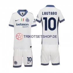 Inter Mailand Lautaro 10 2024-2025 Kinder Trikotset Auswärts Kurzarm