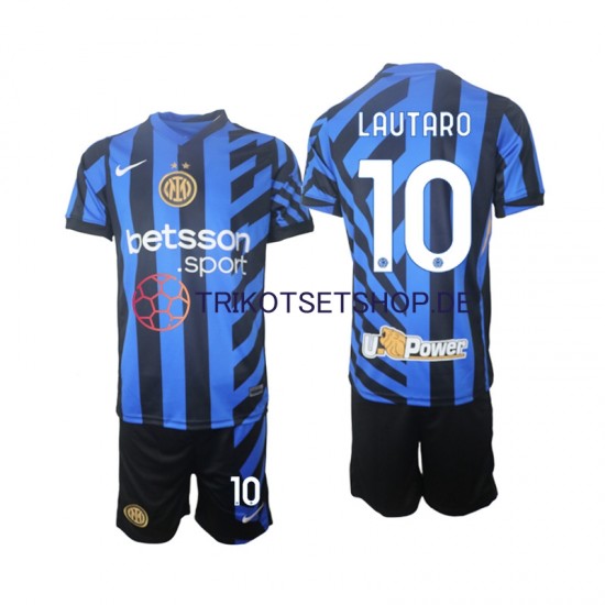 Inter Mailand Lautaro 10 2024-2025 Kinder Trikotset Heim Kurzarm