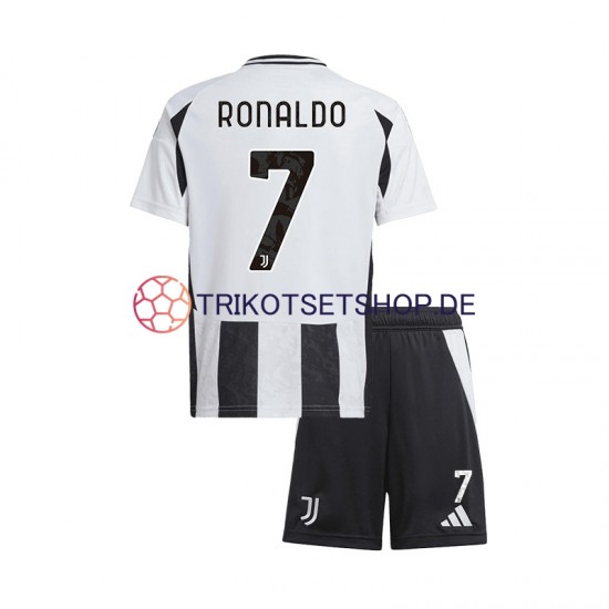 Juventus Turin Cristiano Ronaldo 7 2024-2025 Kinder Trikotset Heim Kurzarm