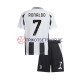Juventus Turin Cristiano Ronaldo 7 2024-2025 Kinder Trikotset Heim Kurzarm