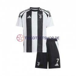 Juventus Turin Cristiano Ronaldo 7 2024-2025 Kinder Trikotset Heim Kurzarm