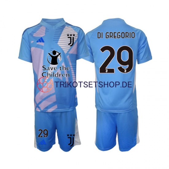 Juventus Turin Torwart Michele Di Gregorio 29 2024-2025 Kinder Trikotset Viertes Kurzarm