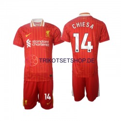 Liverpool Chiesa 14 2024-2025 Kinder Trikotset Heim Kurzarm
