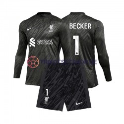 Liverpool Torwart Alisson Becker 1 2024-2025 Kinder Trikotset Heim Langarm