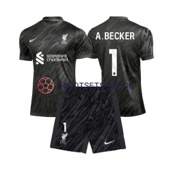 Liverpool Torwart Alisson Becker 1 2024-2025 Kinder Trikotset Heim Kurzarm