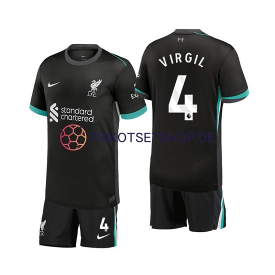 Liverpool Virgil 4 2024-2025 Kinder Trikotset Auswärts Kurzarm