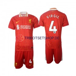Liverpool Virgil 4 2024-2025 Kinder Trikotset Heim Kurzarm