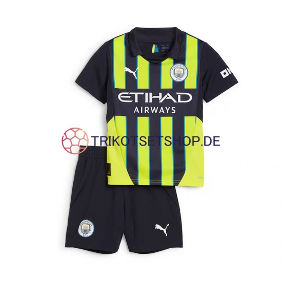 Manchester City 2024-2025 Kinder Trikotset Auswärts Kurzarm