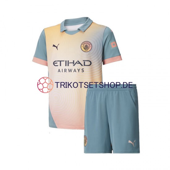 Manchester City 2024-2025 Kinder Trikotset Viertes Kurzarm