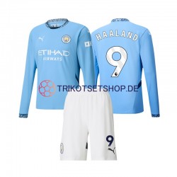 Manchester City Erling Haaland 9 2024-2025 Kinder Trikotset Heim Langarm