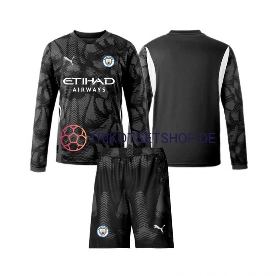 Manchester City Torwart 2024-2025 Kinder Trikotset Viertes Langarm