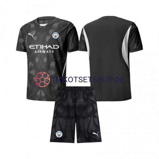 Manchester City Torwart 2024-2025 Kinder Trikotset Viertes Kurzarm