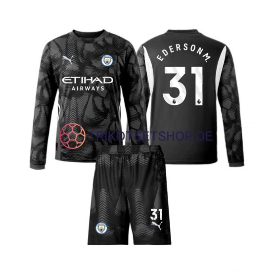 Manchester City Torwart Ederson Moraes 31 2024-2025 Kinder Trikotset Viertes Langarm
