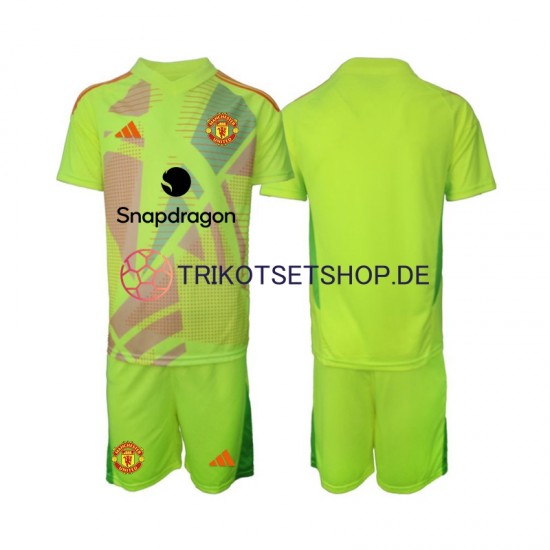 Manchester United Torwart 2024-2025 Kinder Trikotset Auswärts Kurzarm