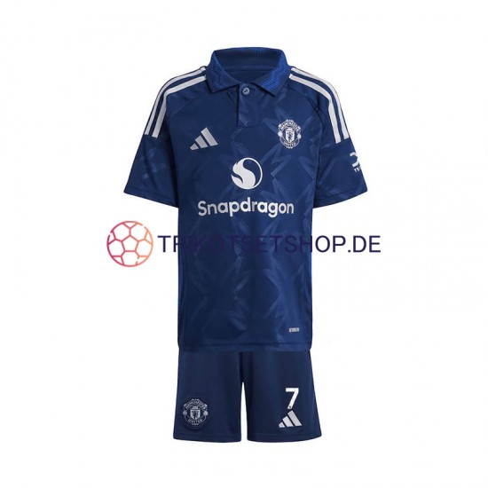 Manchester United Beckham 7 2024-2025 Kinder Trikotset Auswärts Kurzarm