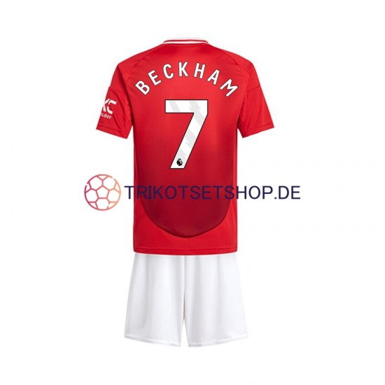 Manchester United Beckham 7 2024-2025 Kinder Trikotset Heim Kurzarm