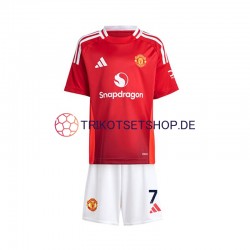 Manchester United Beckham 7 2024-2025 Kinder Trikotset Heim Kurzarm