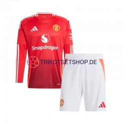 Manchester United 2024-2025 Kinder Trikotset Heim Langarm