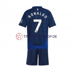 Manchester United Cristiano Ronaldo 7 2024-2025 Kinder Trikotset Auswärts Kurzarm