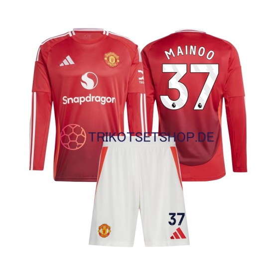 Manchester United Kobbie Mainoo 37 2024-2025 Kinder Trikotset Heim Langarm