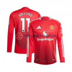Manchester United Rasmus Hojlund 11 2024-2025 Herren Trikot Heim Langarm