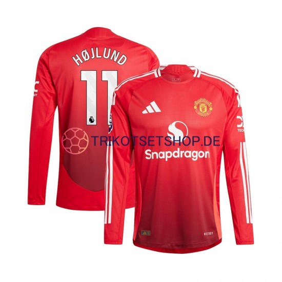 Manchester United Rasmus Hojlund 11 2024-2025 Herren Trikot Heim Langarm