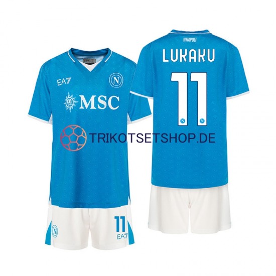 SSC Neapel Lukaku 11 2024-2025 Kinder Trikotset Heim Kurzarm