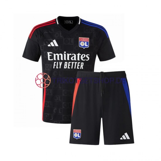 Olympique Lyon 2024-2025 Kinder Trikotset Auswärts Kurzarm