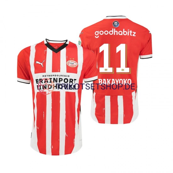 PSV Eindhoven Johan Bakayoko 11 2024-2025 Herren Trikot Heim Kurzarm