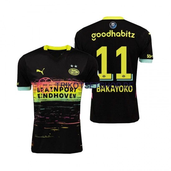 PSV Eindhoven Johan Bakayoko 11 2024-2025 Herren Trikot Ausweich Kurzarm