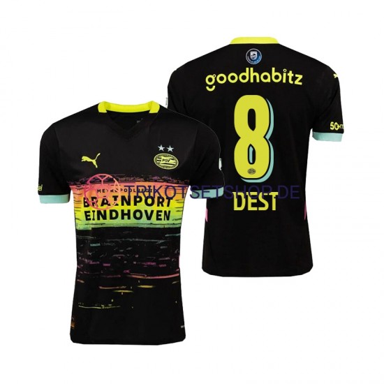 PSV Eindhoven Sergino Dest 8 2024-2025 Herren Trikot Auswärts Kurzarm